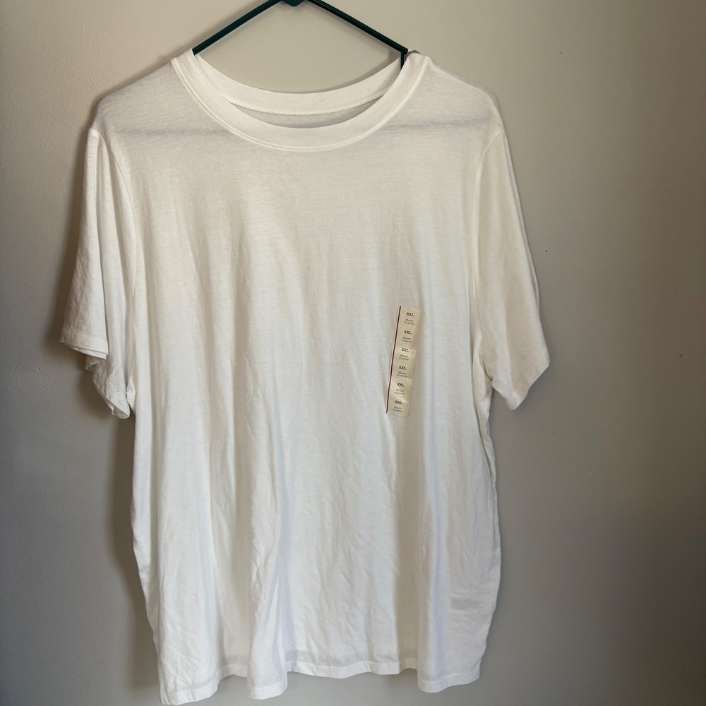 A New Day Womens XX Large White Short Sleeve Crew Neck Basic T Shirt